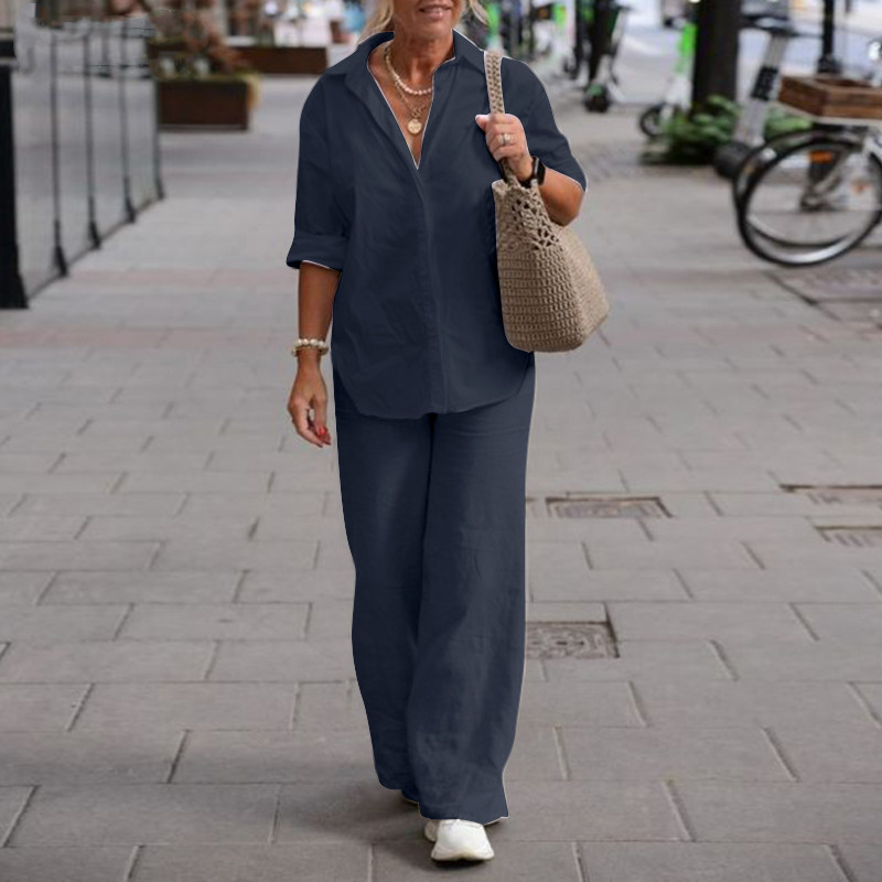Retro Trousers Shirt Two Piece - огляд і ціна Shirt Camp Collar