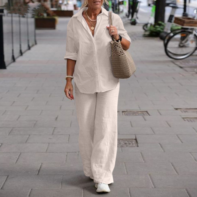 Retro Trousers Shirt Two Piece - огляд і ціна Shirt Camp Collar