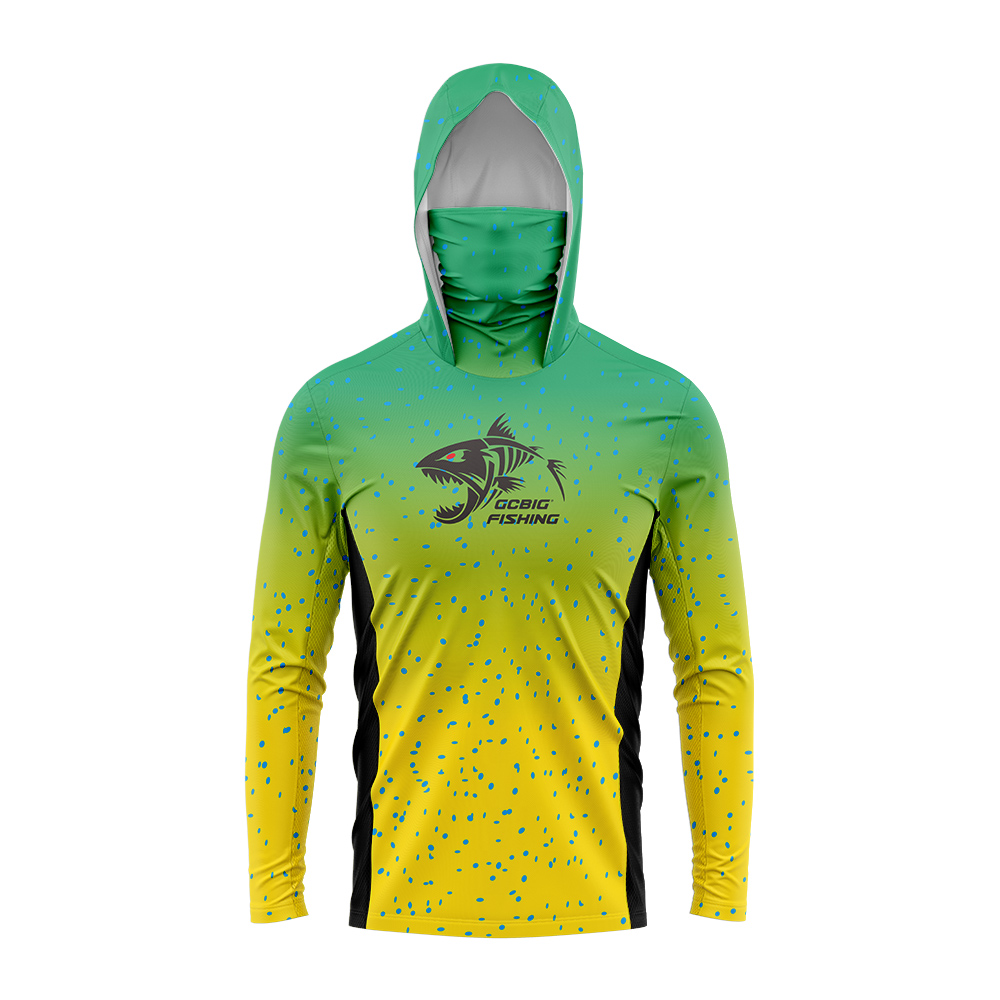 UPF50+ Hooded Fishing Shirt Bu - огляд і ціна Tee Graphic Print