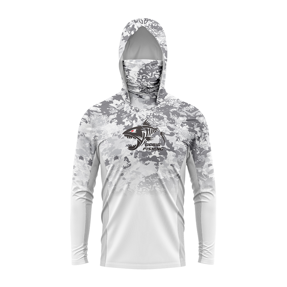 UPF50+ Hooded Fishing Shirt Bu - огляд і ціна Tee Graphic Print