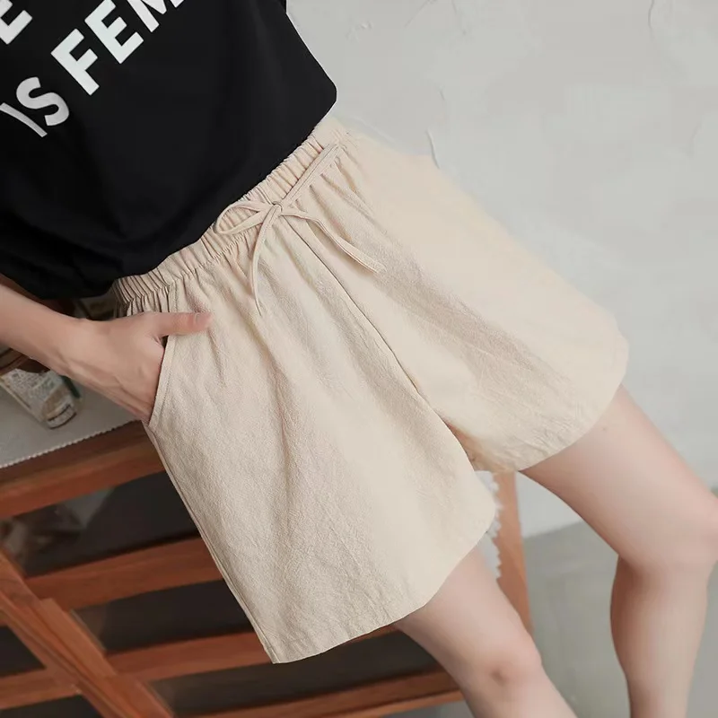 2024 New Summer Cotton Linen B - огляд і ціна Short Linen Drawstring