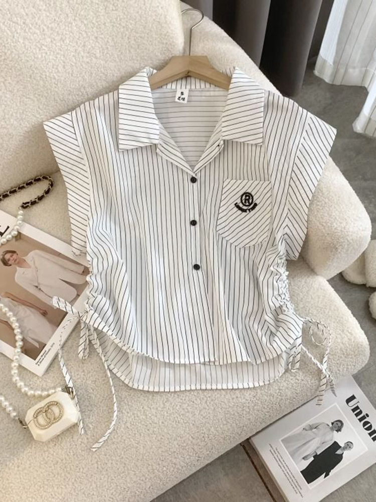 Jmprs Striped Letter Shirt Wom - огляд і ціна Shirt Camp Collar