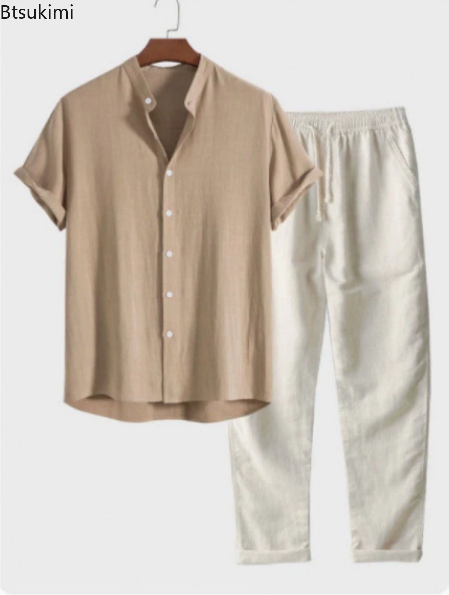 2026 Men's Fashion Solid Beach - огляд і ціна Short Linen Drawstring