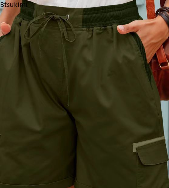 2026 Women's Cargo Shorts Pant - огляд і ціна Short Linen Drawstring